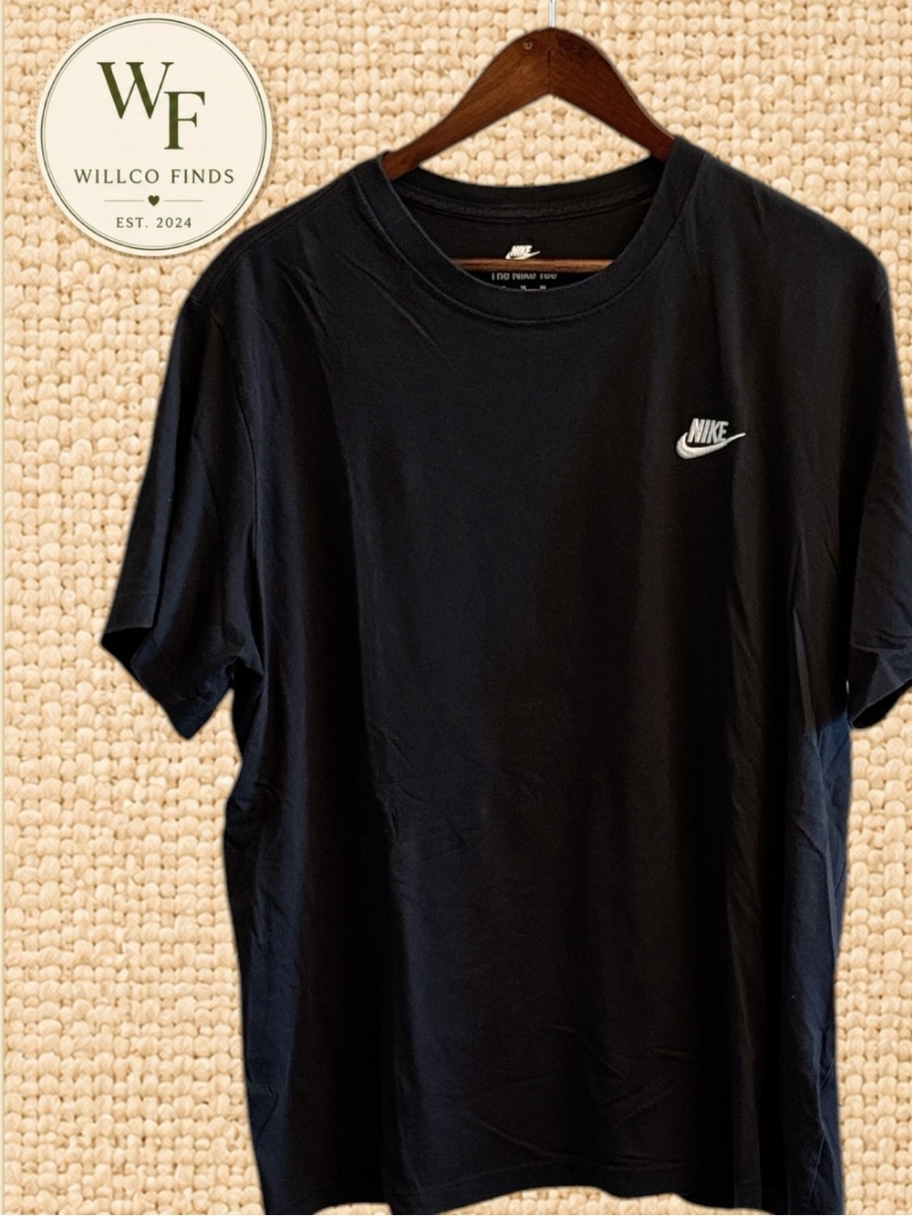 Nike Men’s Black Sportswear Futura Logo T-Shirt Size XL 100% Cotton